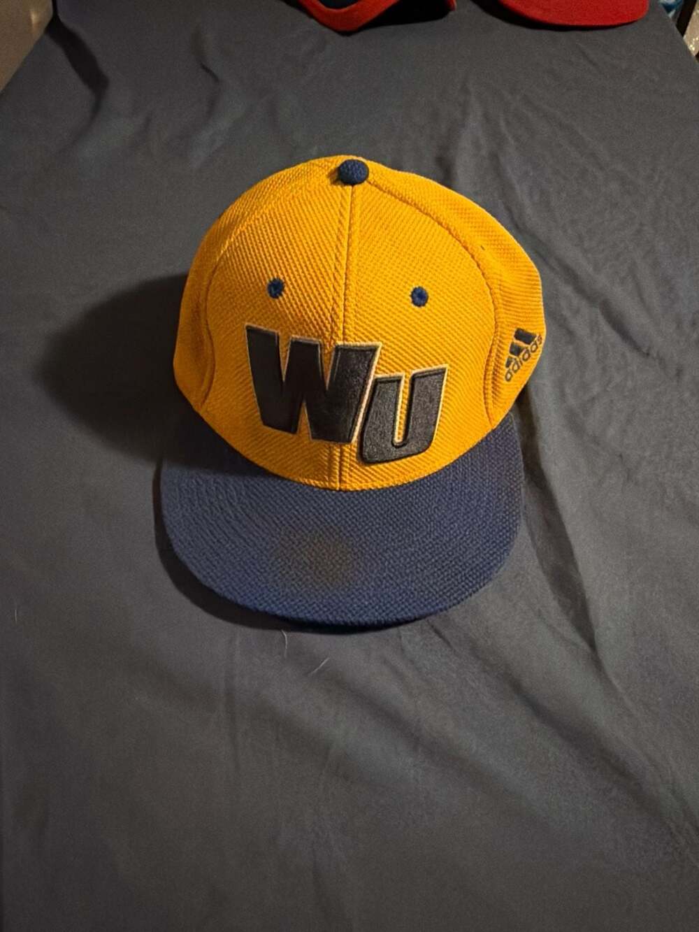Adidas Warner University Royals WU Baseball Hat Yellow Blue